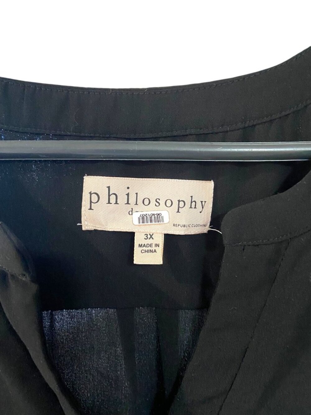 Philosophy Shift Dress Black Size 3X Minimalist Sheer Spring Casual Vacation - Picture 3 of 13